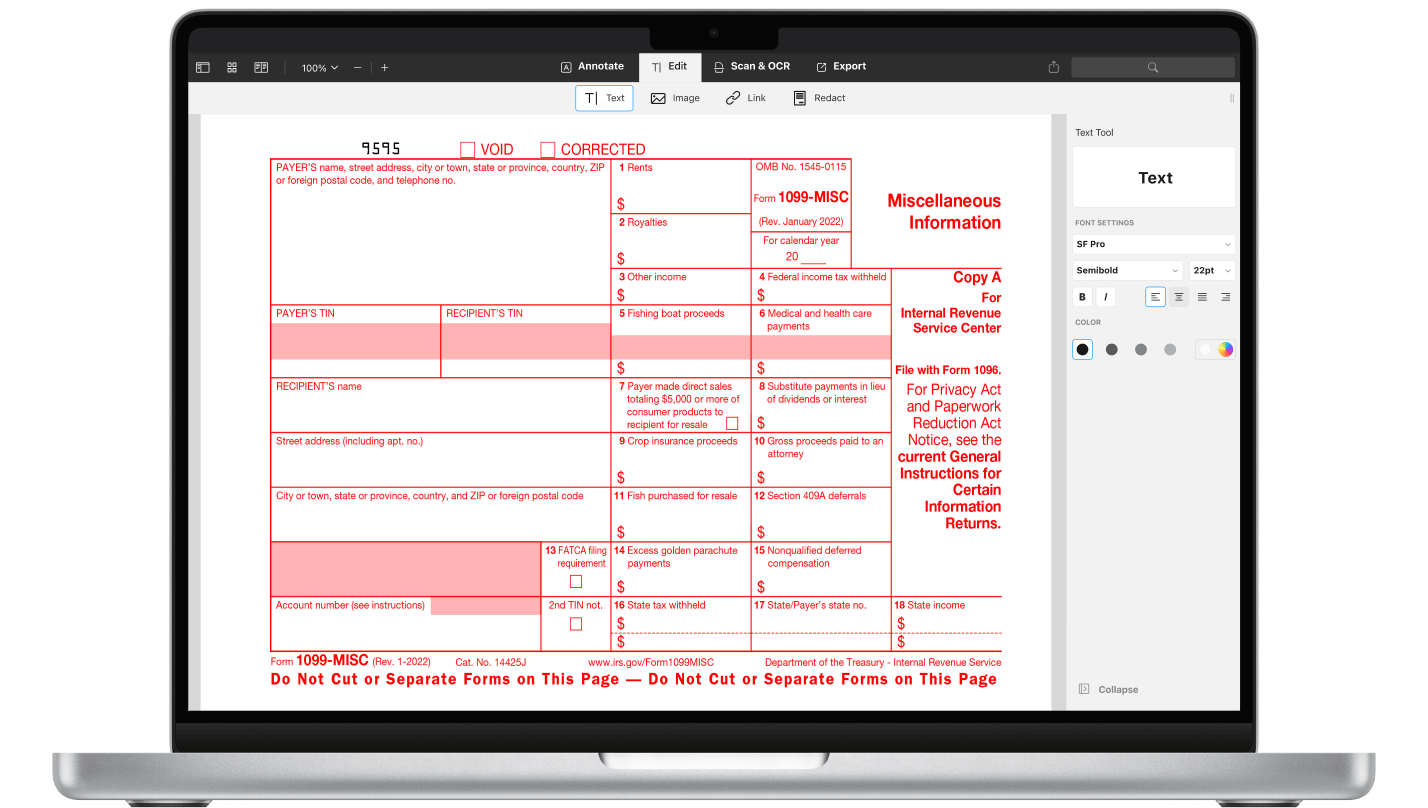 2023 IRS 1099 MISC PDF Expert 2023 IRS 1099 MISC PDF Expert