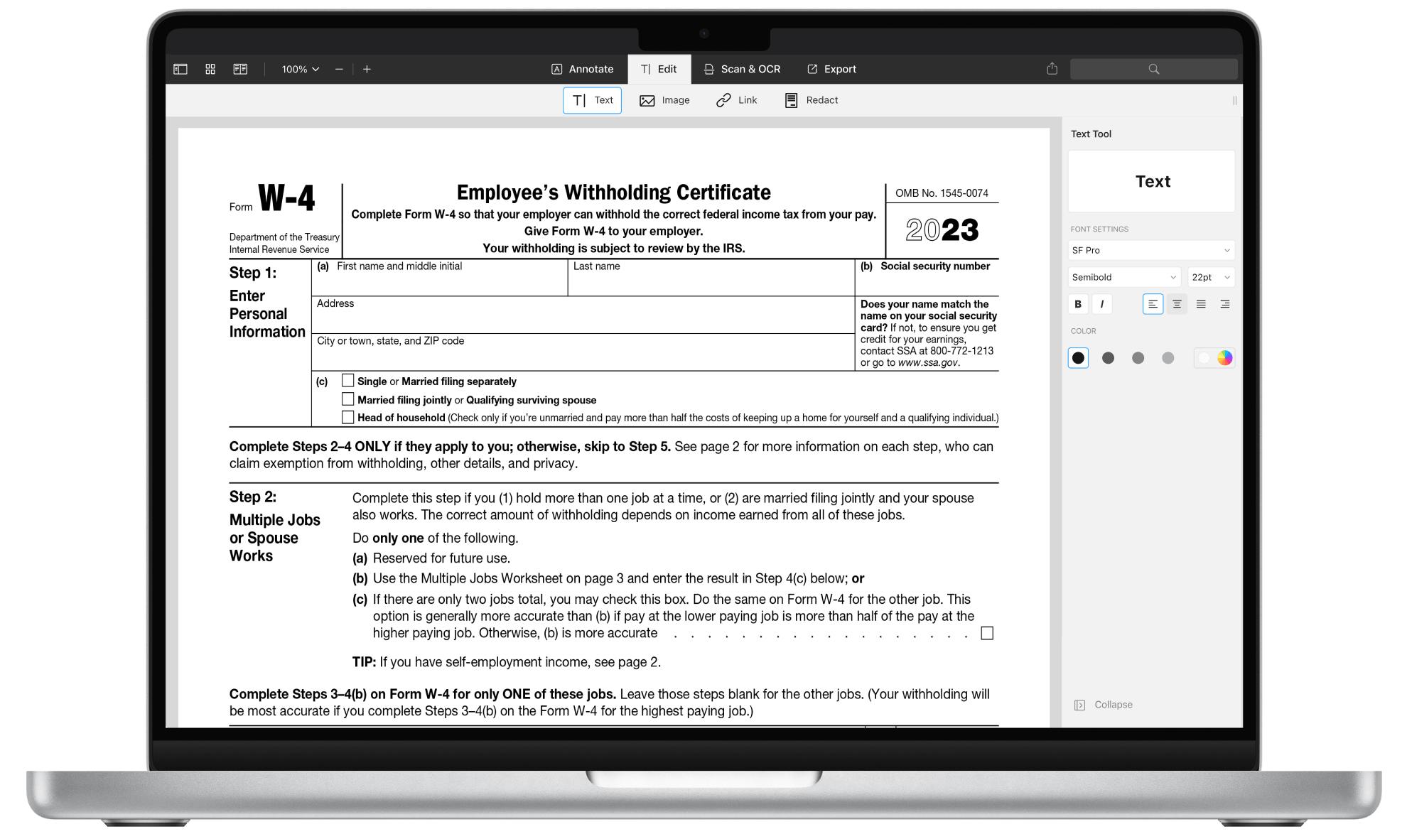 Form W 4 2023 Printable Forms Free Online Form W 4 2023 Printable Forms Free Online