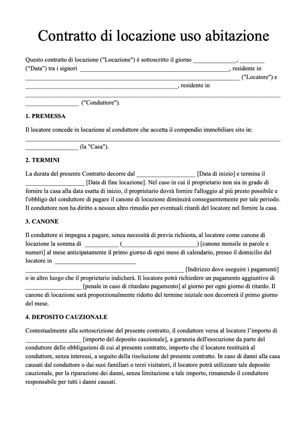 Contratto Di Locazione