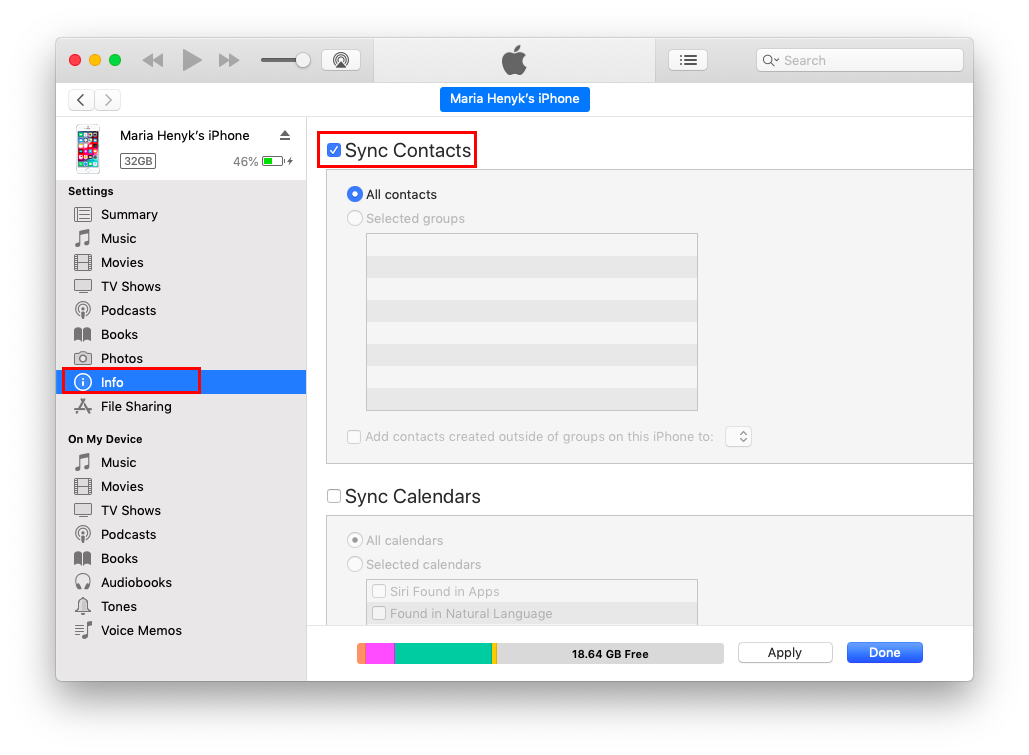 ITUNES контакты справочная.