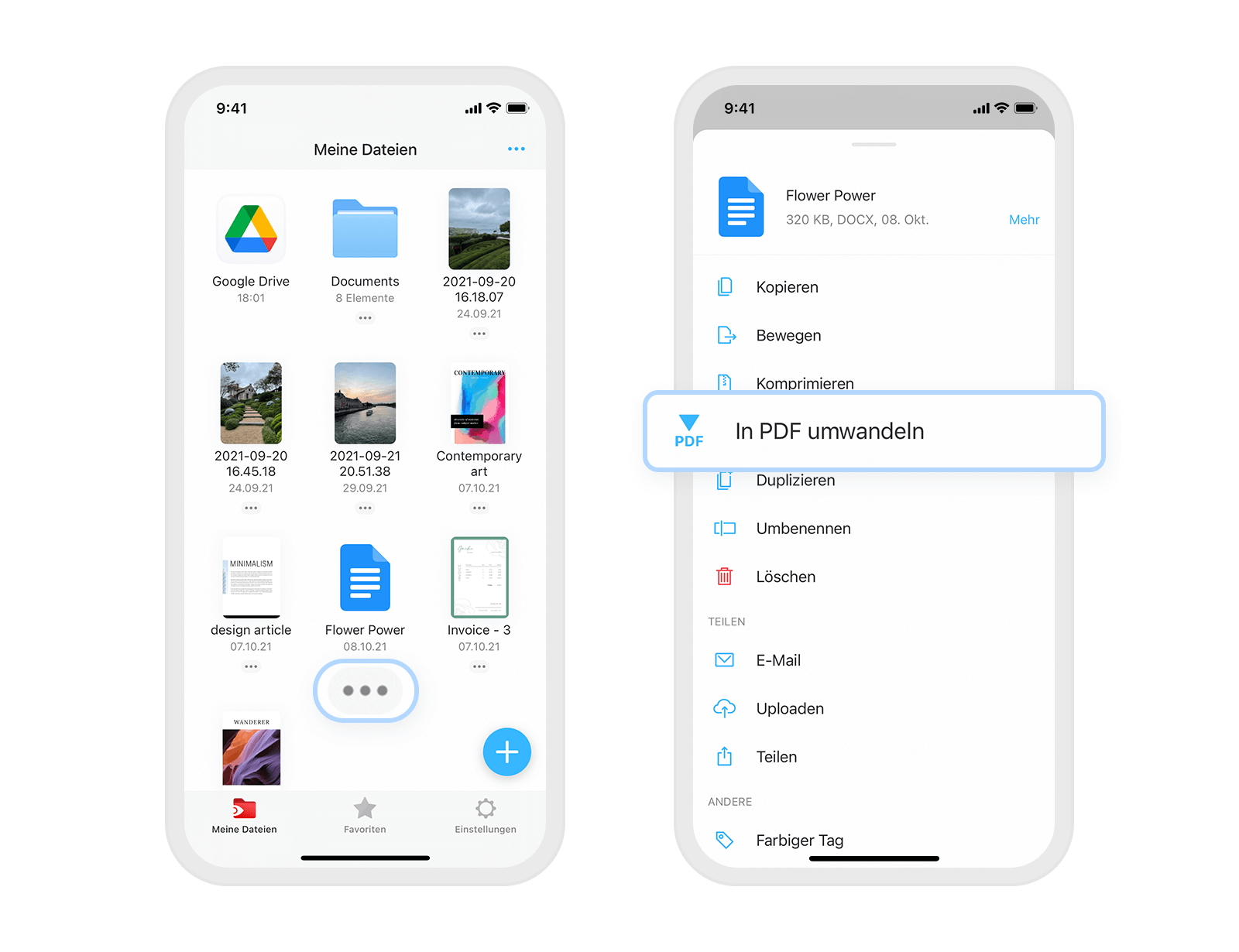 Word in PDF umwandeln mit dem iPhone und iPad Readdle