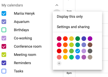 google calendar for imac