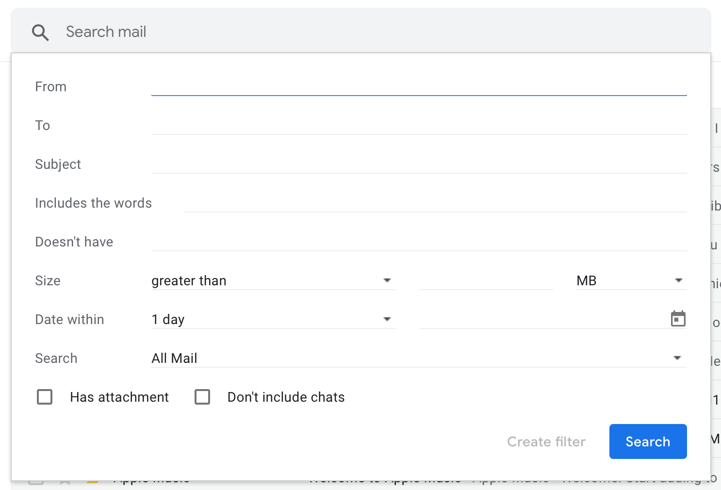 Como organizar o Gmail com filtros screenshot