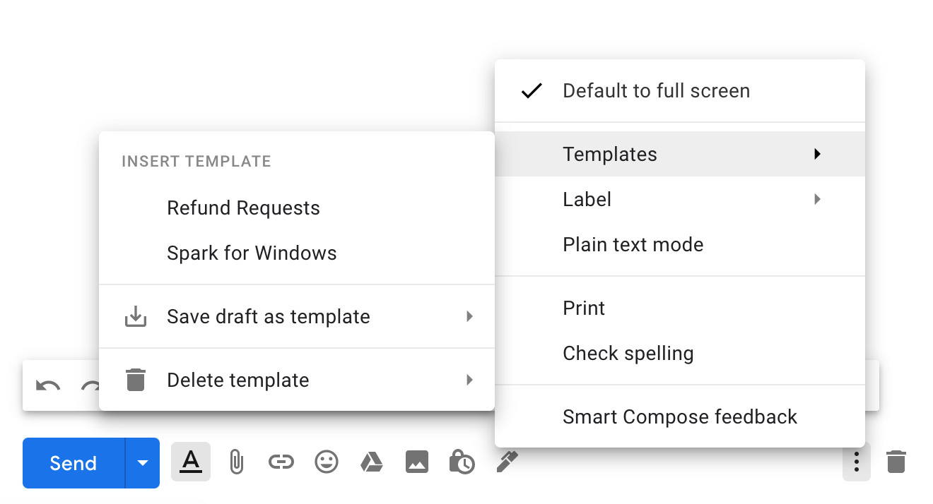 Schema dei modelli di e-mail Gmail