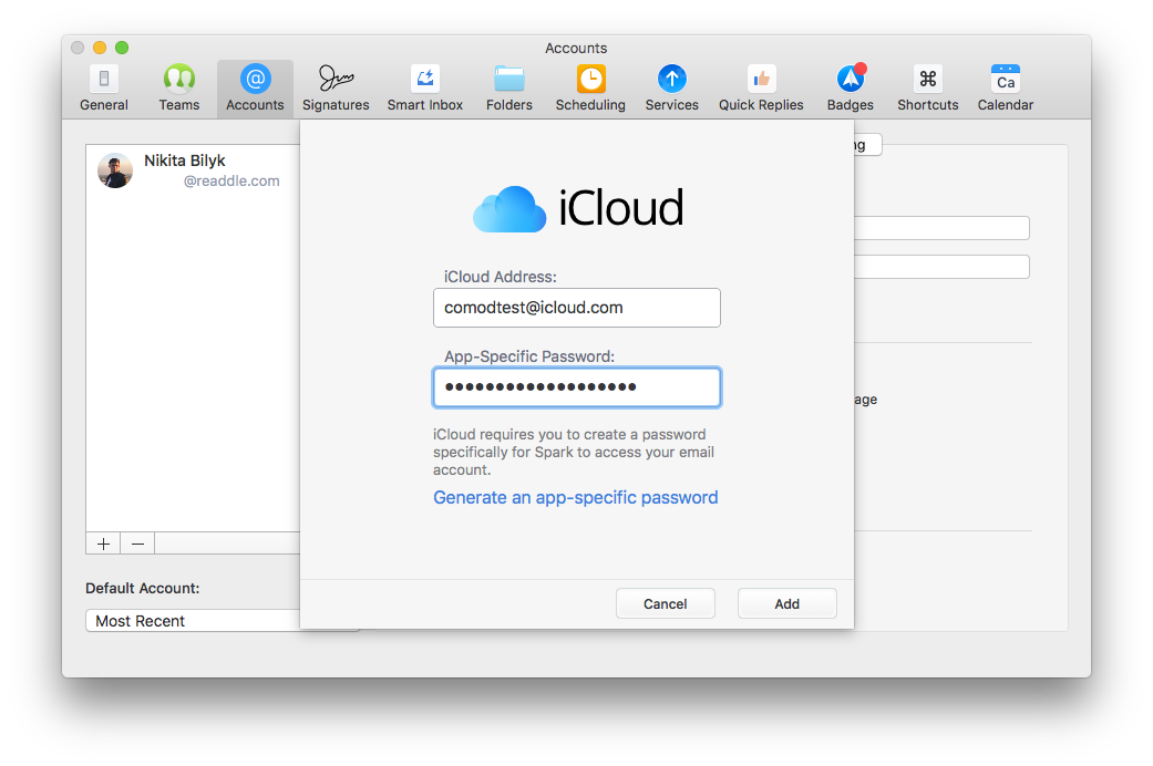 how to set up icloud email