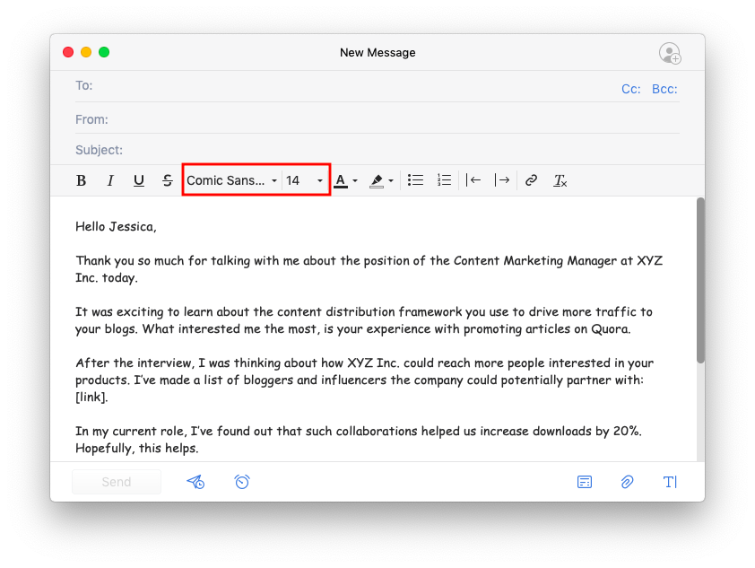 change the view of spark email for mac