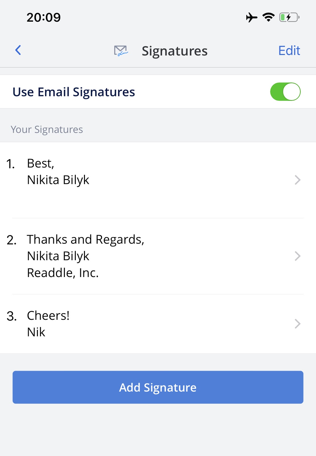 How To Add An Email Signature On Iphone Or Ipad Spark Mail App